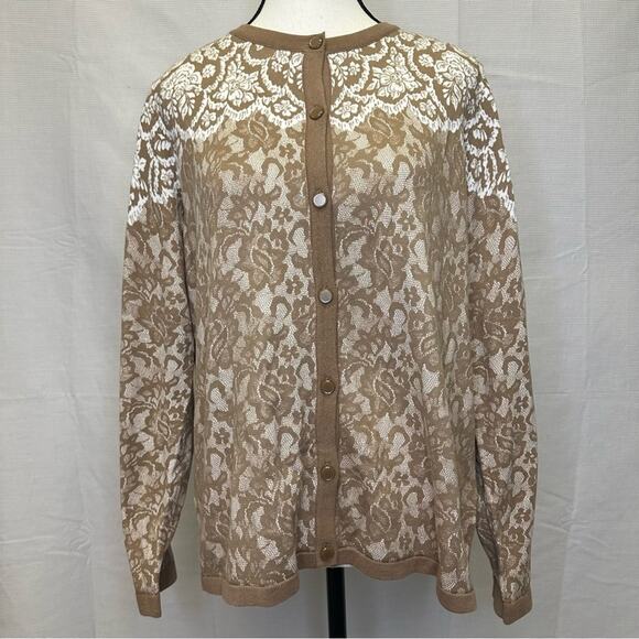 Bob Mackie Wearable Art Women’s Button-Up Cardigan Sweater - size M - Picture 3 of 10